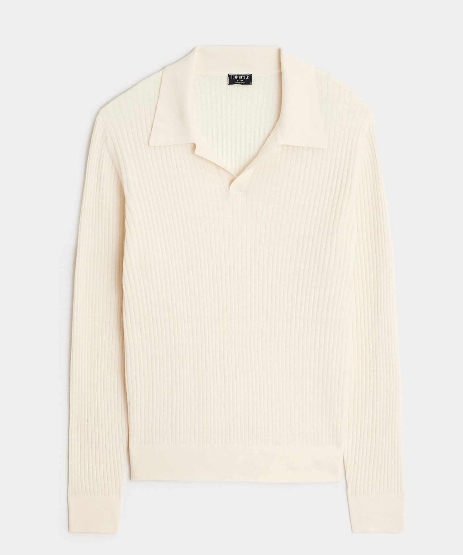 Silk-Cashmere Ribbed Sweater Polo