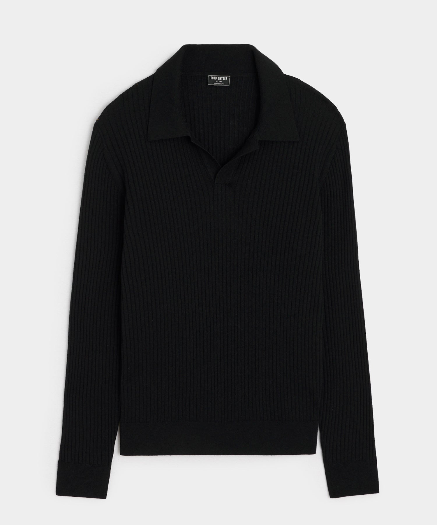 Silk-Cashmere Ribbed Sweater Polo