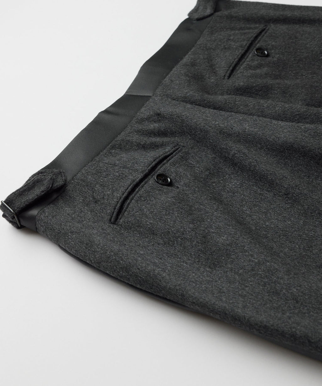 Slim Italian Cashmere Tuxedo Trouser