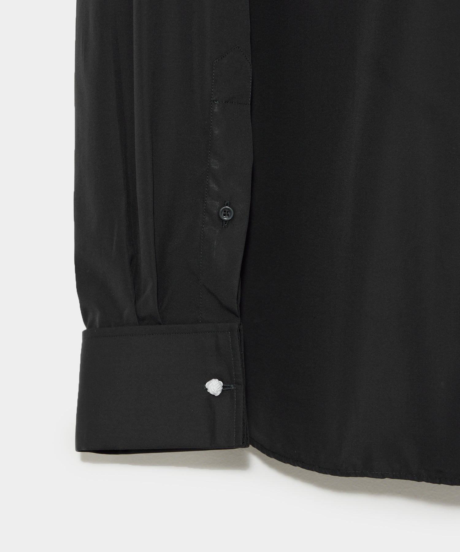 Cotton Pleated Spread Collar Tuxedo Shirt