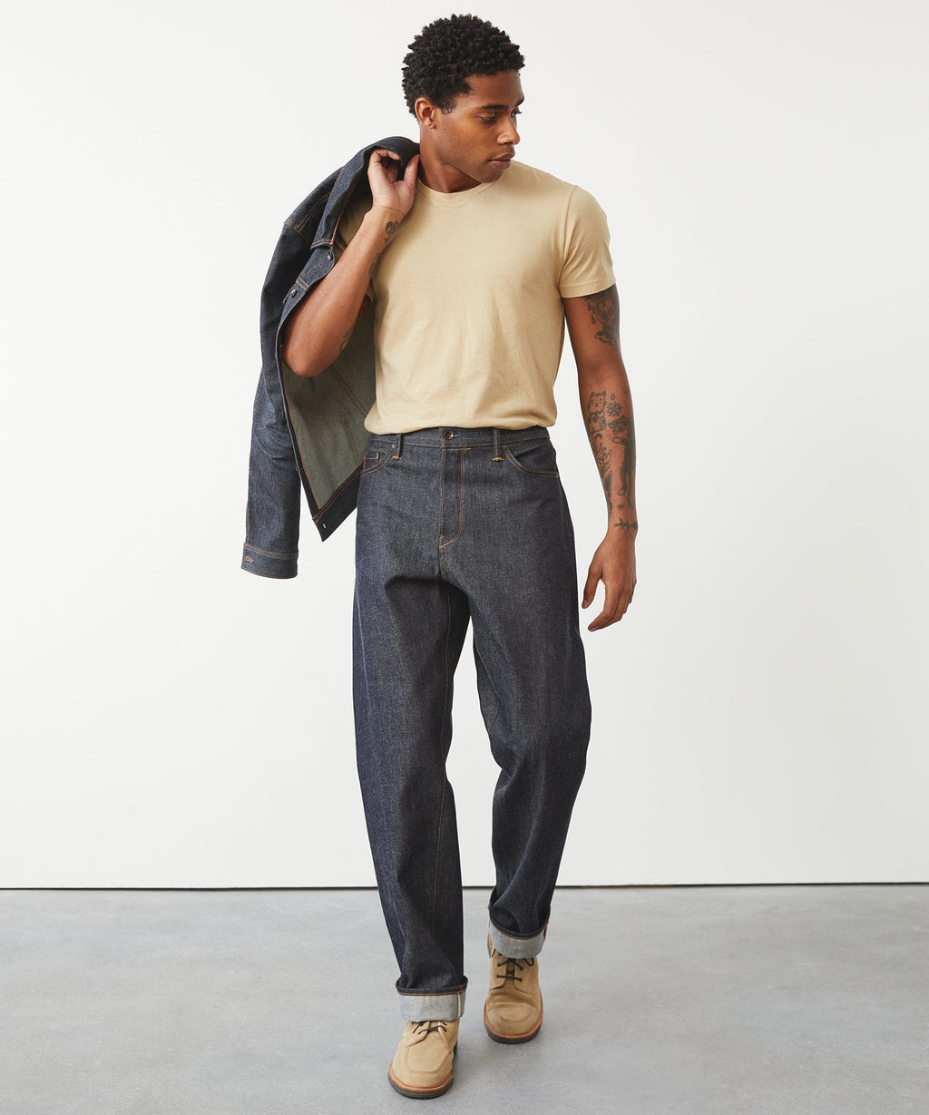 Made in USA Relaxed Selvedge Jean in Indigo