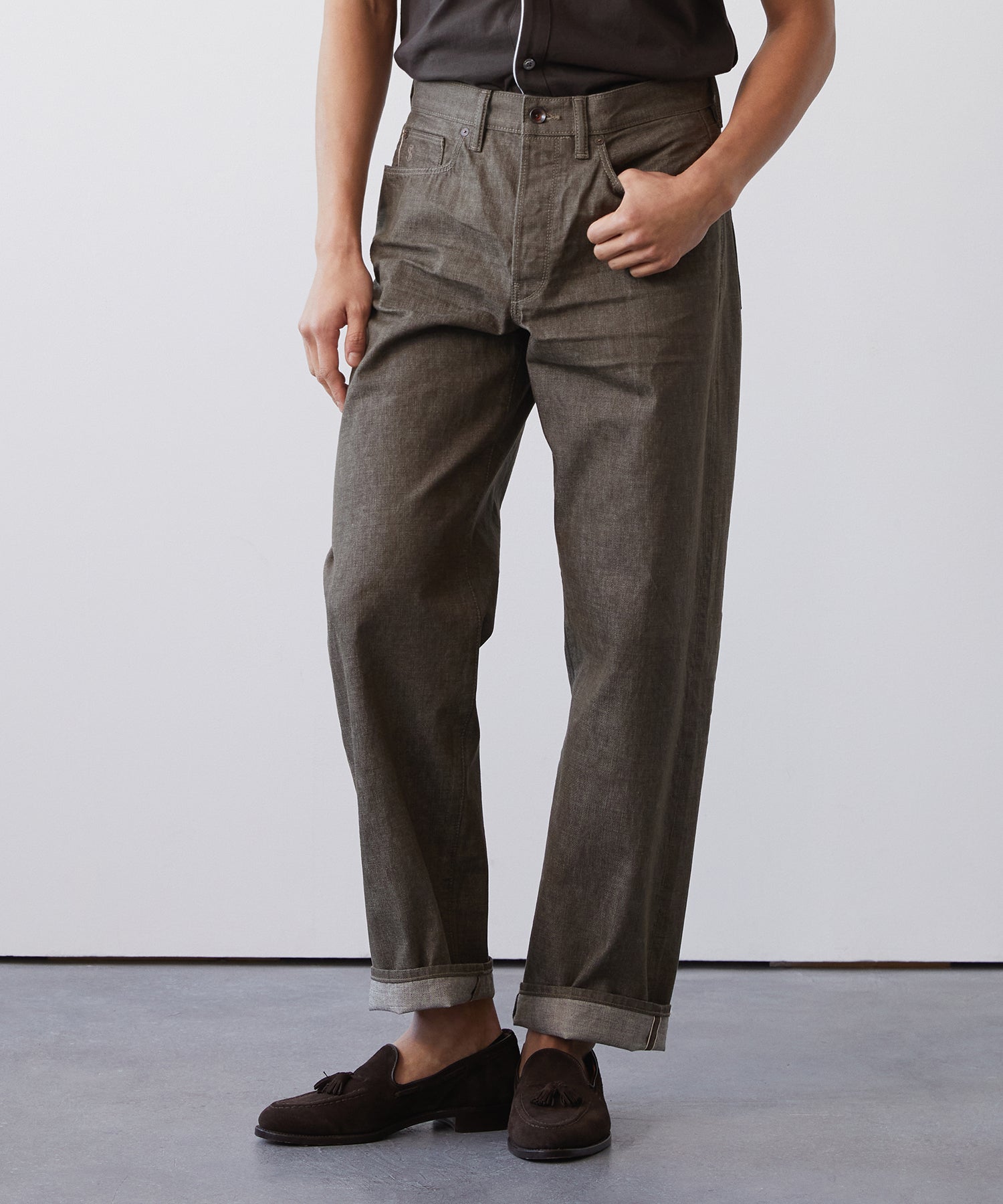 Relaxed Lightweight Japanese Selvedge Jean in Whiskey
