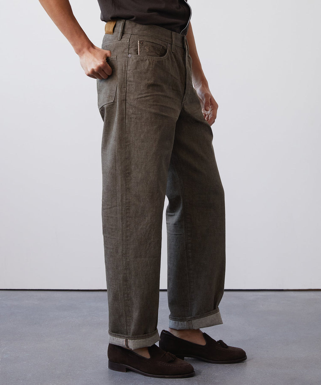 Relaxed Lightweight Japanese Selvedge Jean in Whiskey