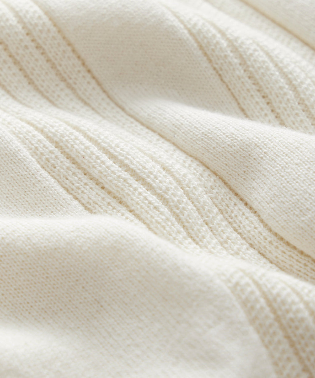 Silk-Cotton Ribbed Sweater Polo