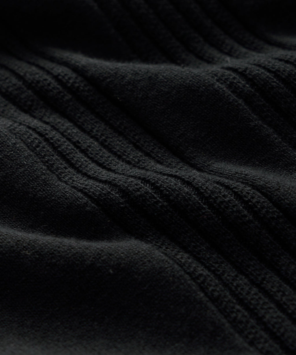 Silk-Cotton Ribbed Sweater Polo